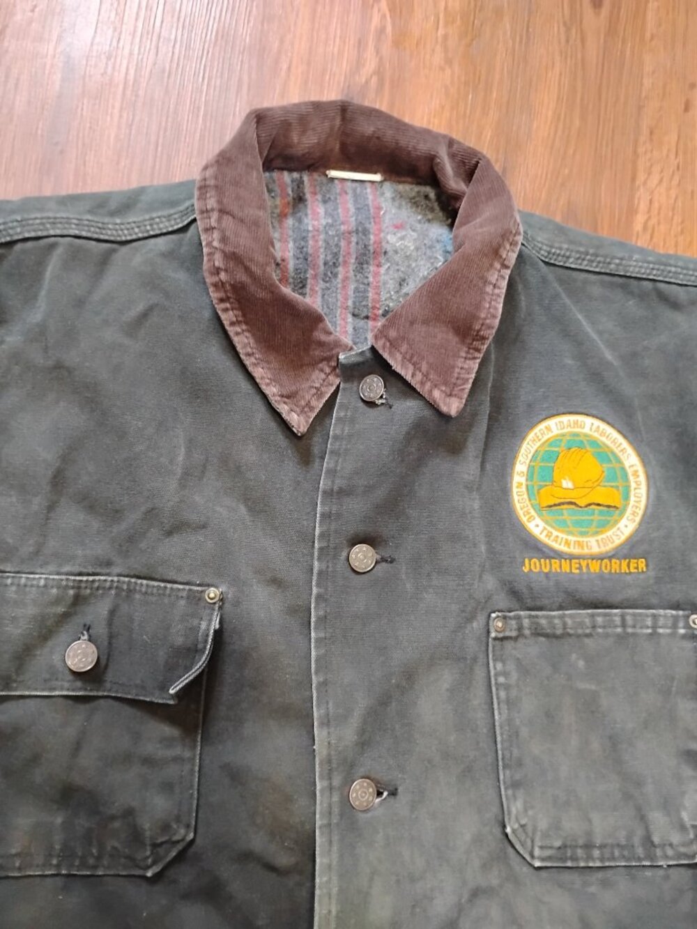 Vintage Union Line Oregon Idaho Blanket Lined Canvas Chore Coat Jacket